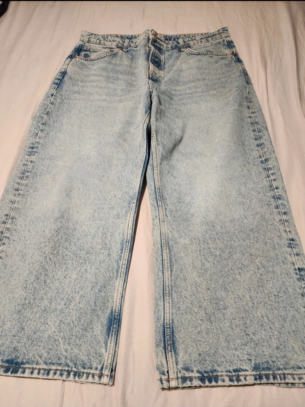 Free People Light Wash Womens Straight-Leg Jeans